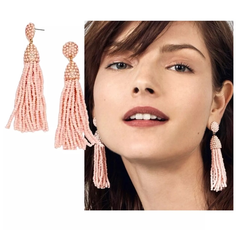 BAUBLEBAR marked Blue and Light Pink Statement Earrings Set-2